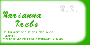 marianna krebs business card